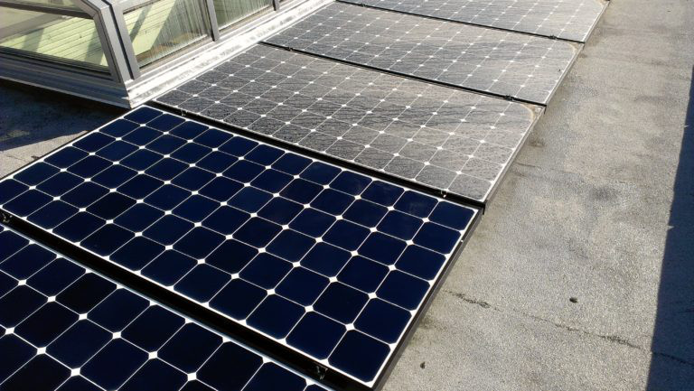 Dirty solar panels